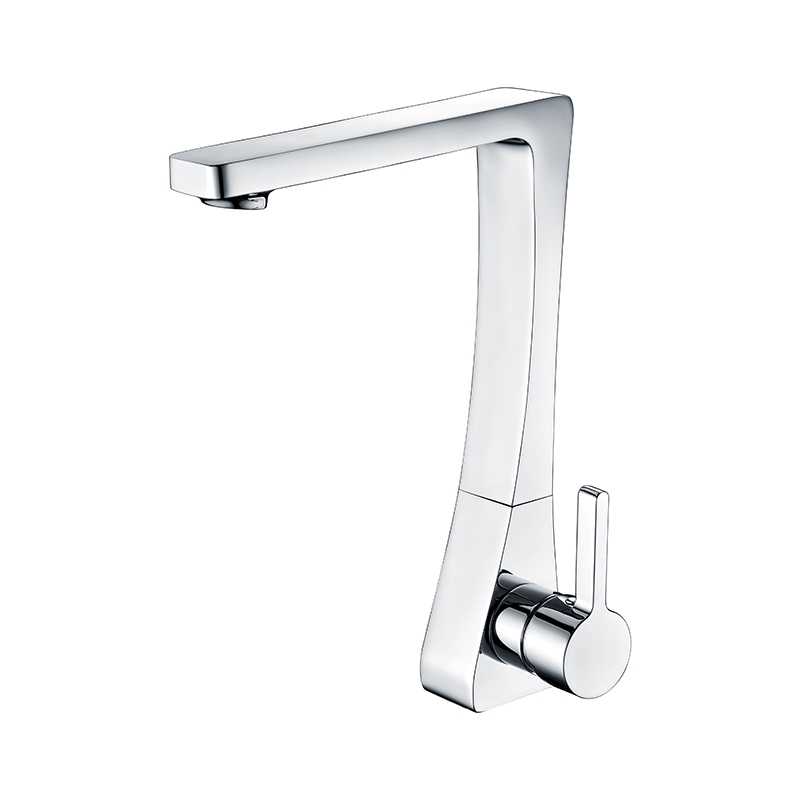 Polished Chrome Brass Kitchen Sink Tap