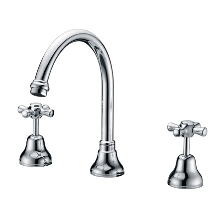 Dual-Handle Chrome Basin Mixer