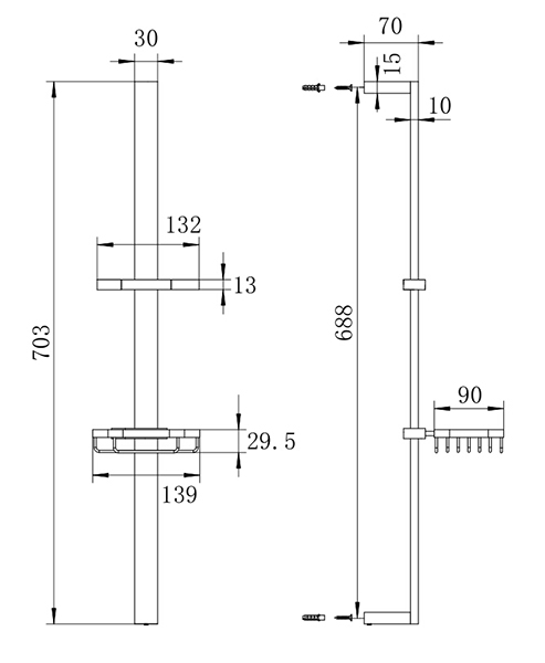 Shower Slide Bar