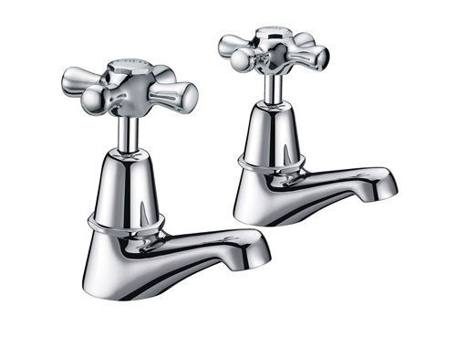 Dual-Handle Classic Chrome Basin Tap